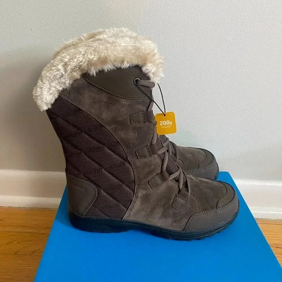 NWT Columbia Ice Maiden II Wide Brown Waterproof Snow Boots - Picture 3 of 10
